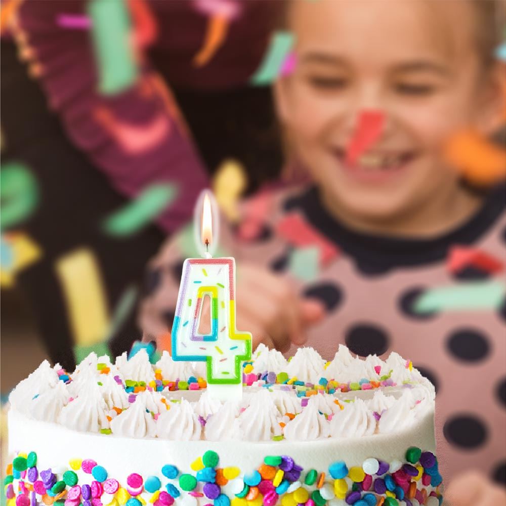 Bougie chiffre pastel 4