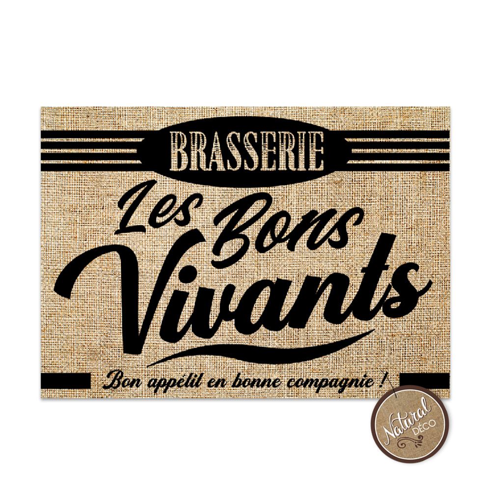 Set de table "les bons vivants"