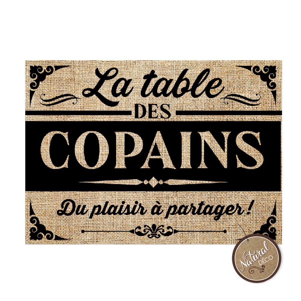 Set de table "la table des copains"