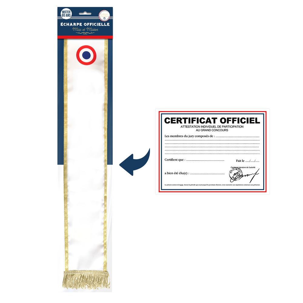 Echarpe tricolore vierge