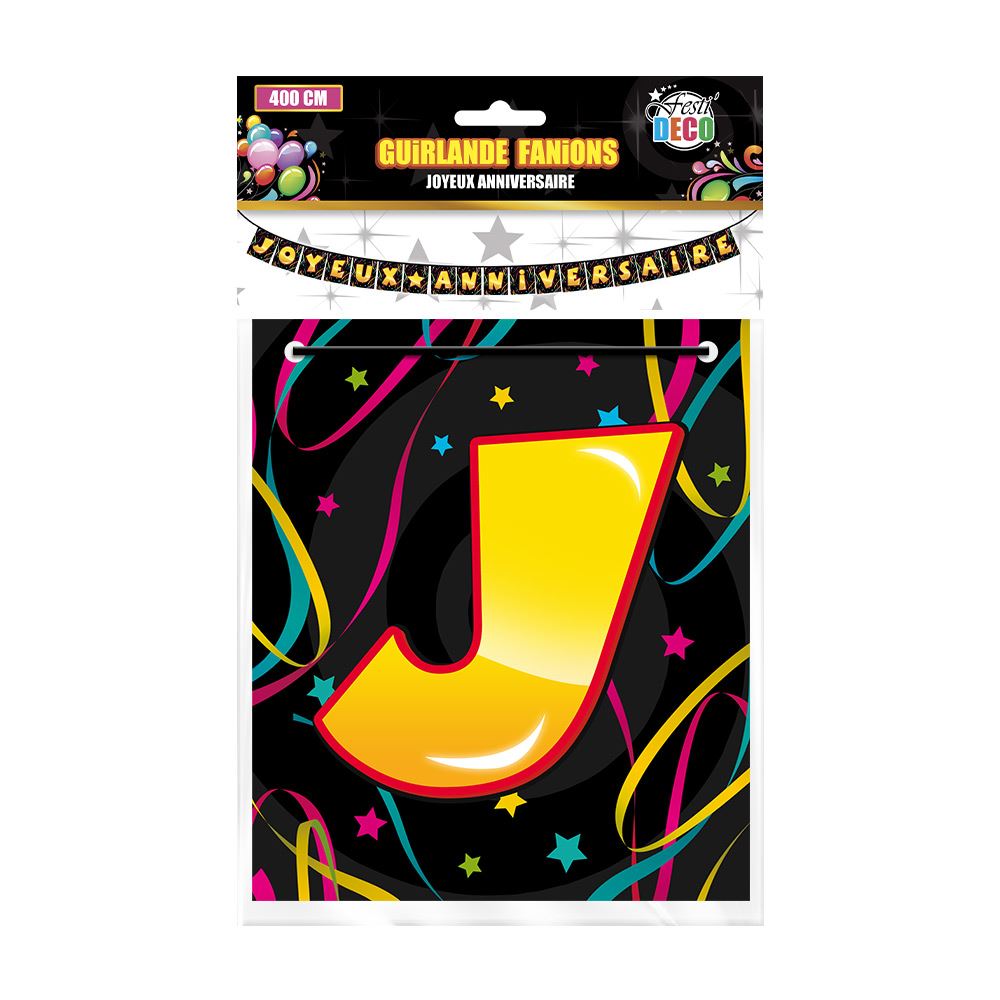 Guirlande ruban anniversaire -ex : b12809