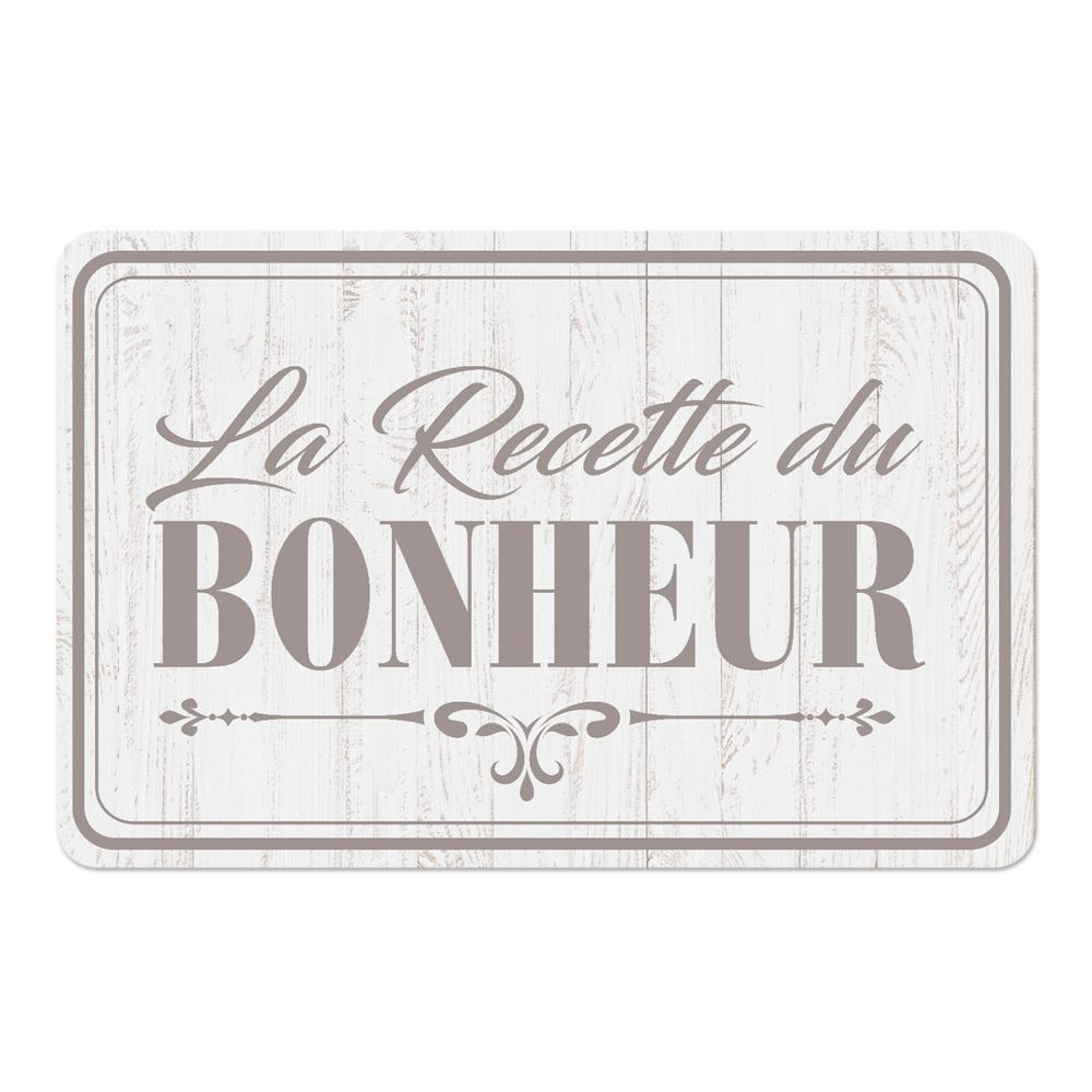 Set de table pvc "recette du bonheur"