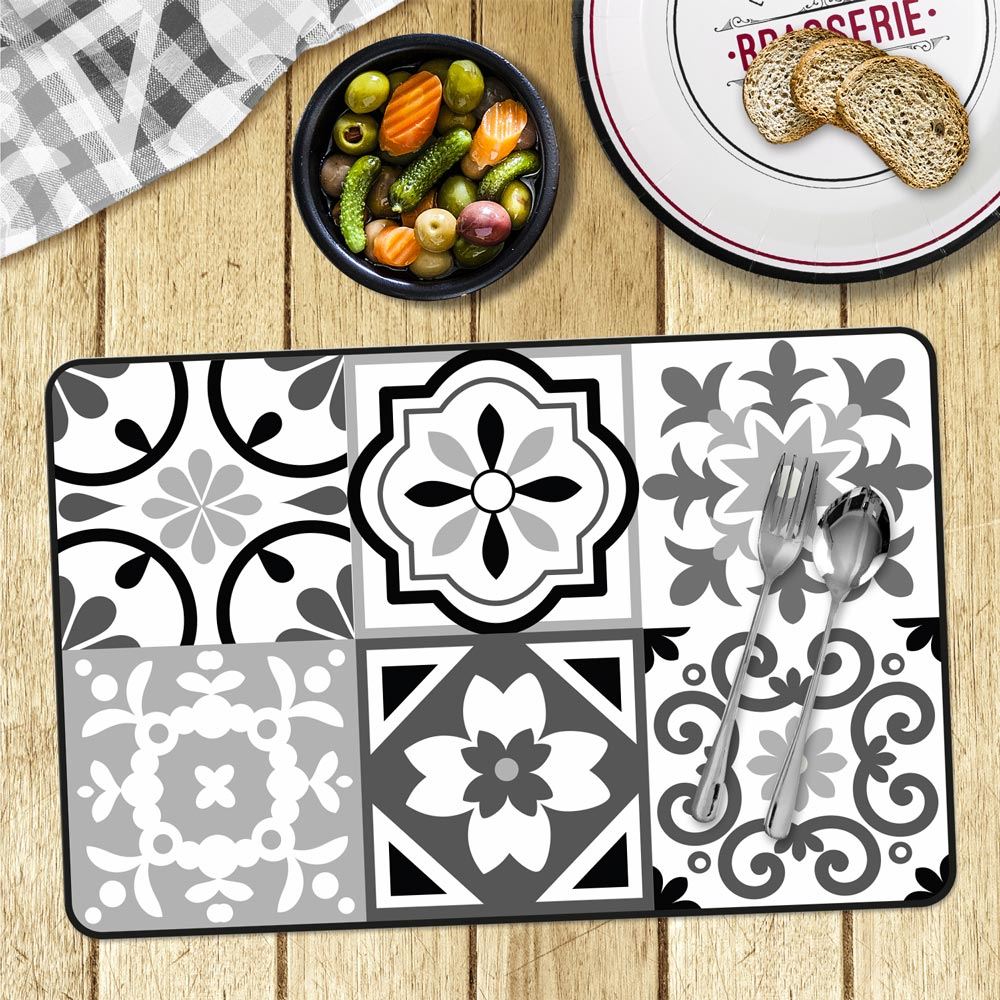 Set de table pvc carreaux de ciment/