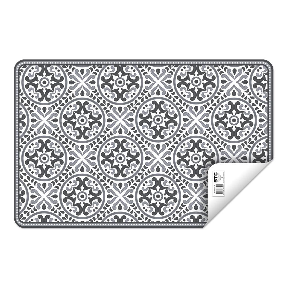 Set de table pvc carreaux noirs