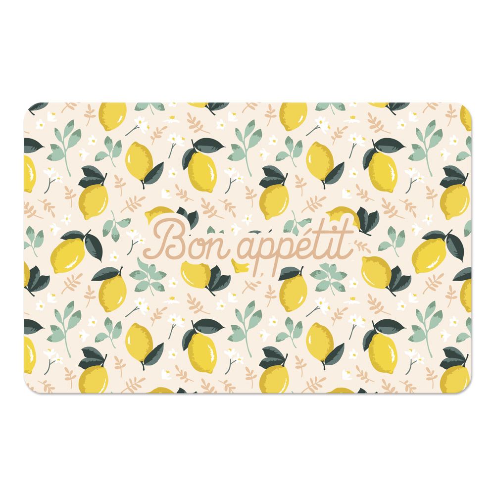 Set de table pvc "bon appetit" citrons