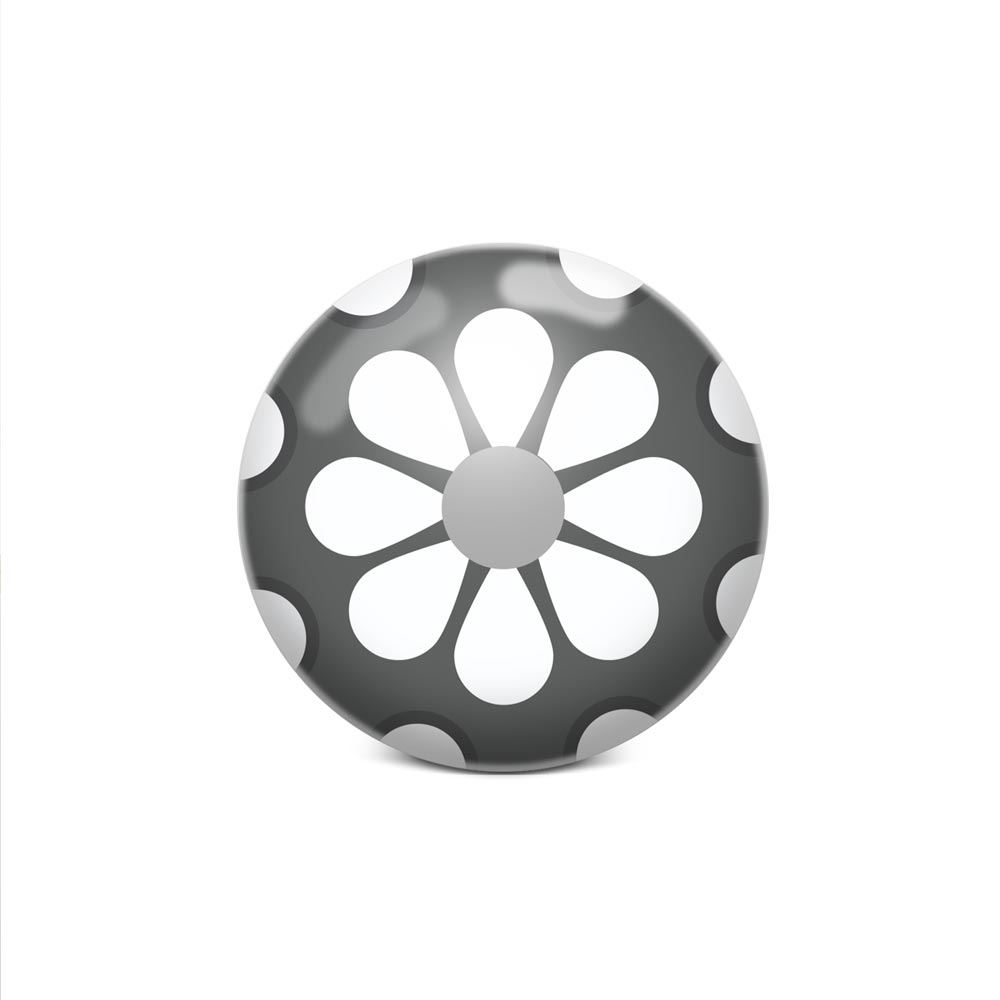 Bouton de meuble carreau gris