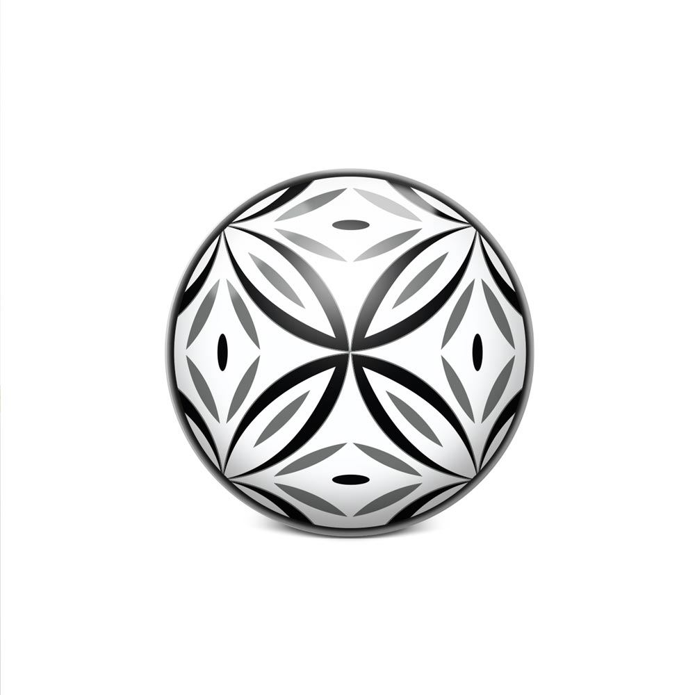 Bouton de meuble rosace noire