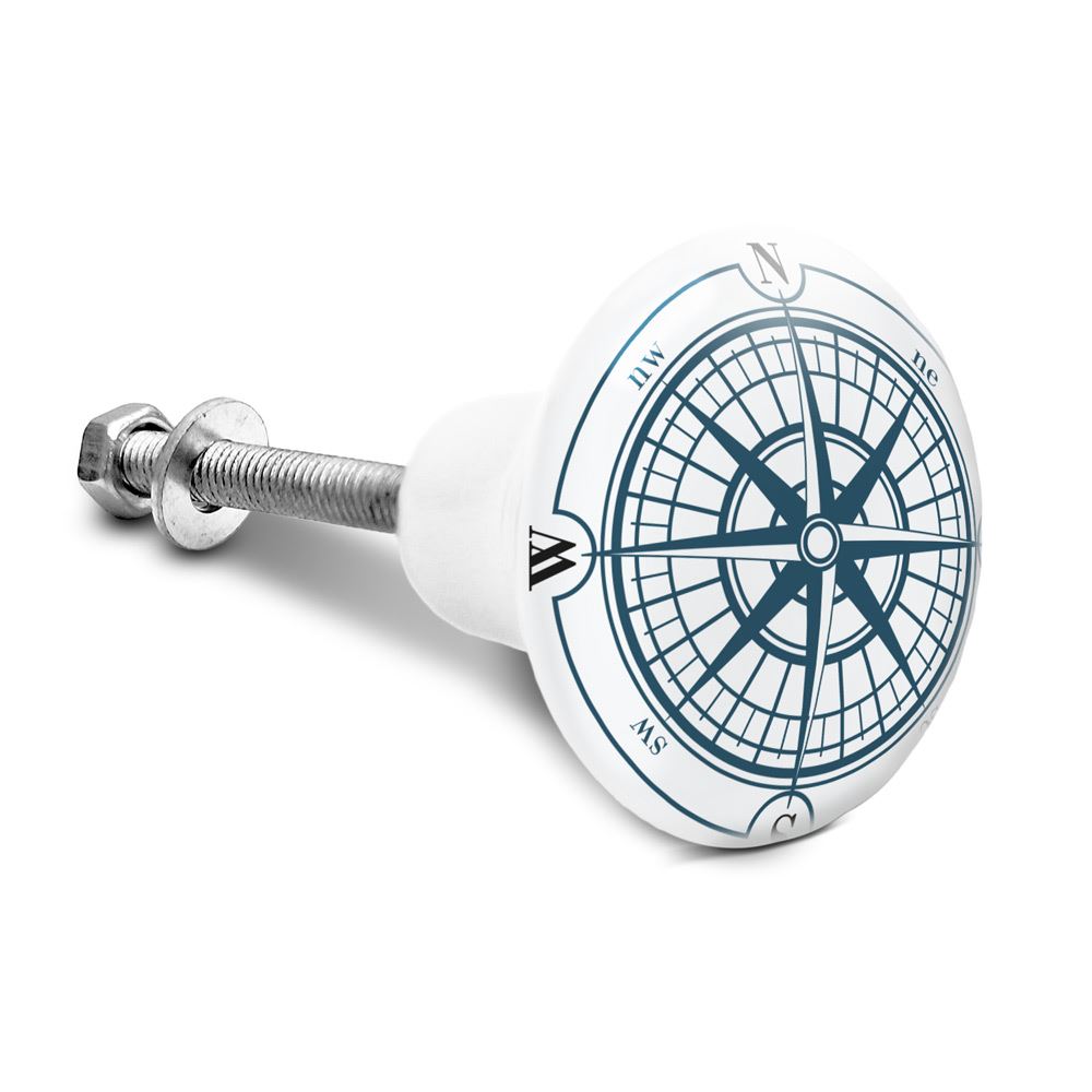 Bouton de meuble rose des vents