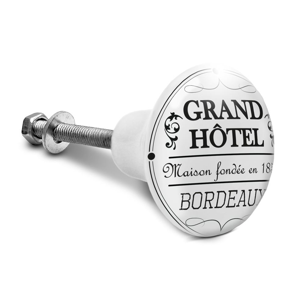 Bouton de meuble vintage grand hotel