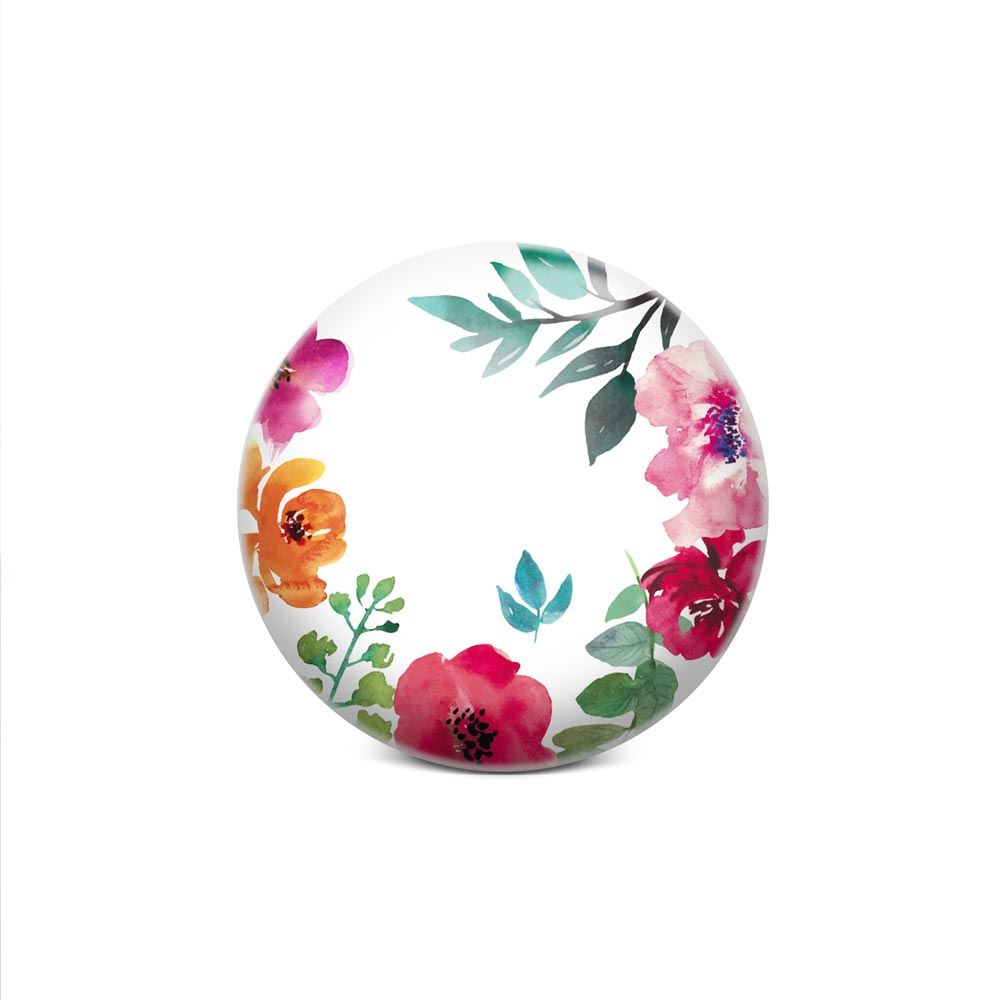 Bouton de meuble fleurs aquarelles