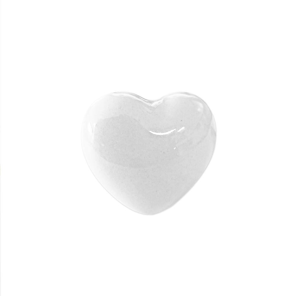 Bouton de meuble coeur blanc