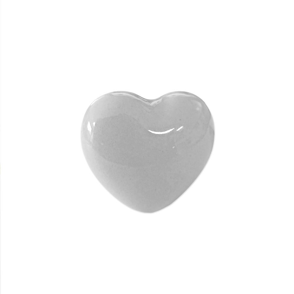 Bouton de meuble coeur gris
