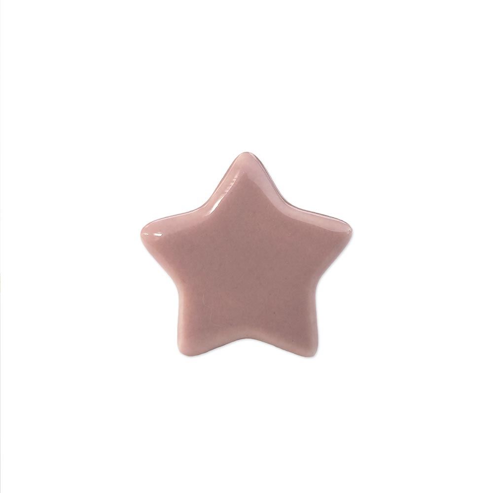Bouton de meuble etoile rose