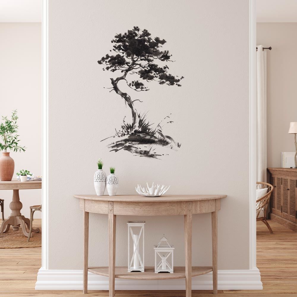Sticker arbre aquarelle