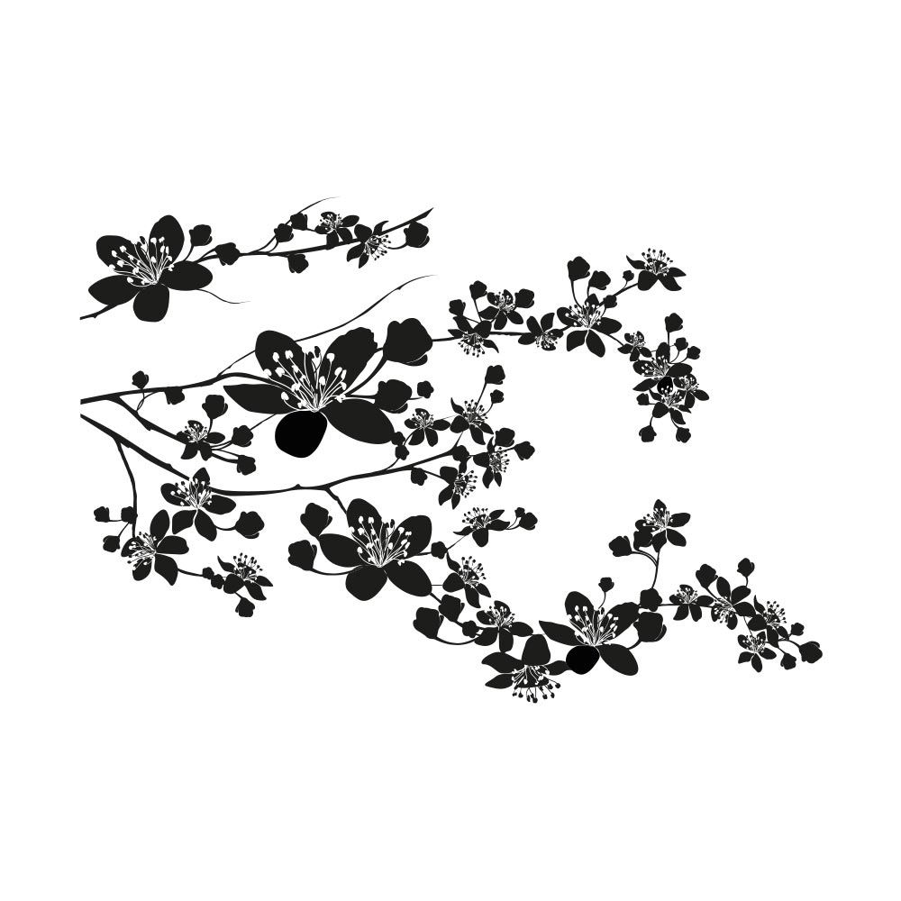 Sticker branche noire
