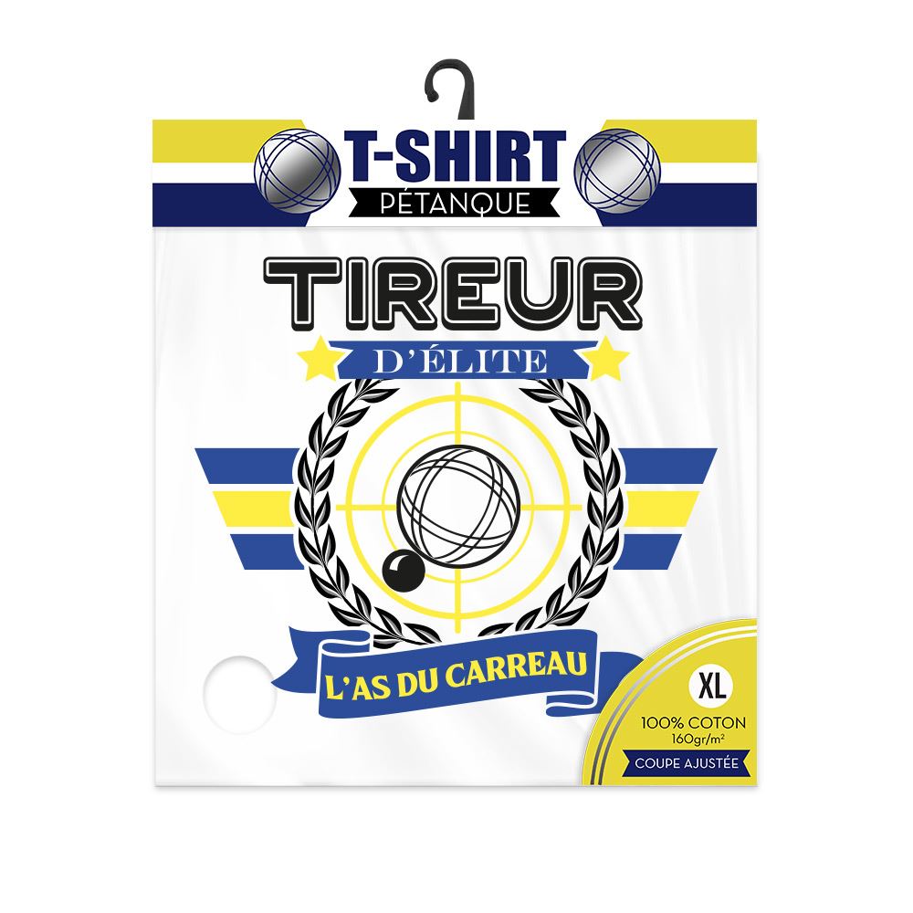 T shirt petanque"tireur elite" xl
