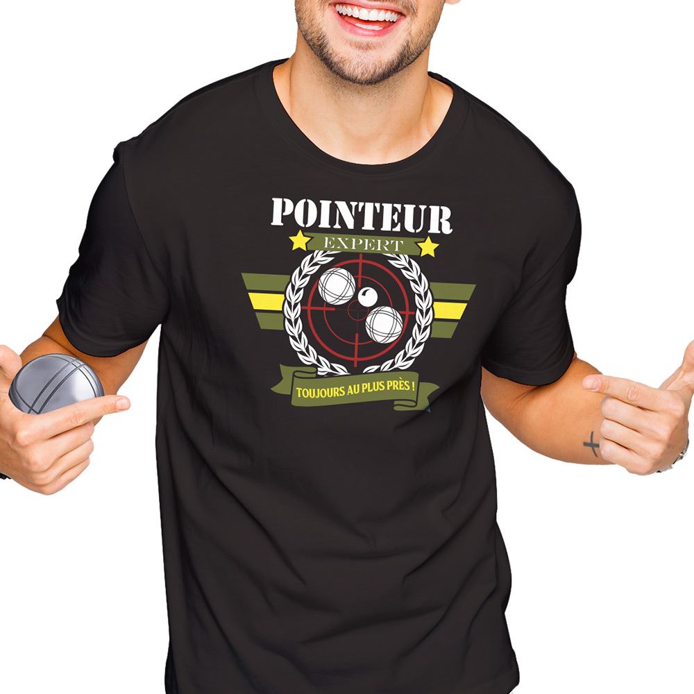 T shirt petanque "pointeur"xl