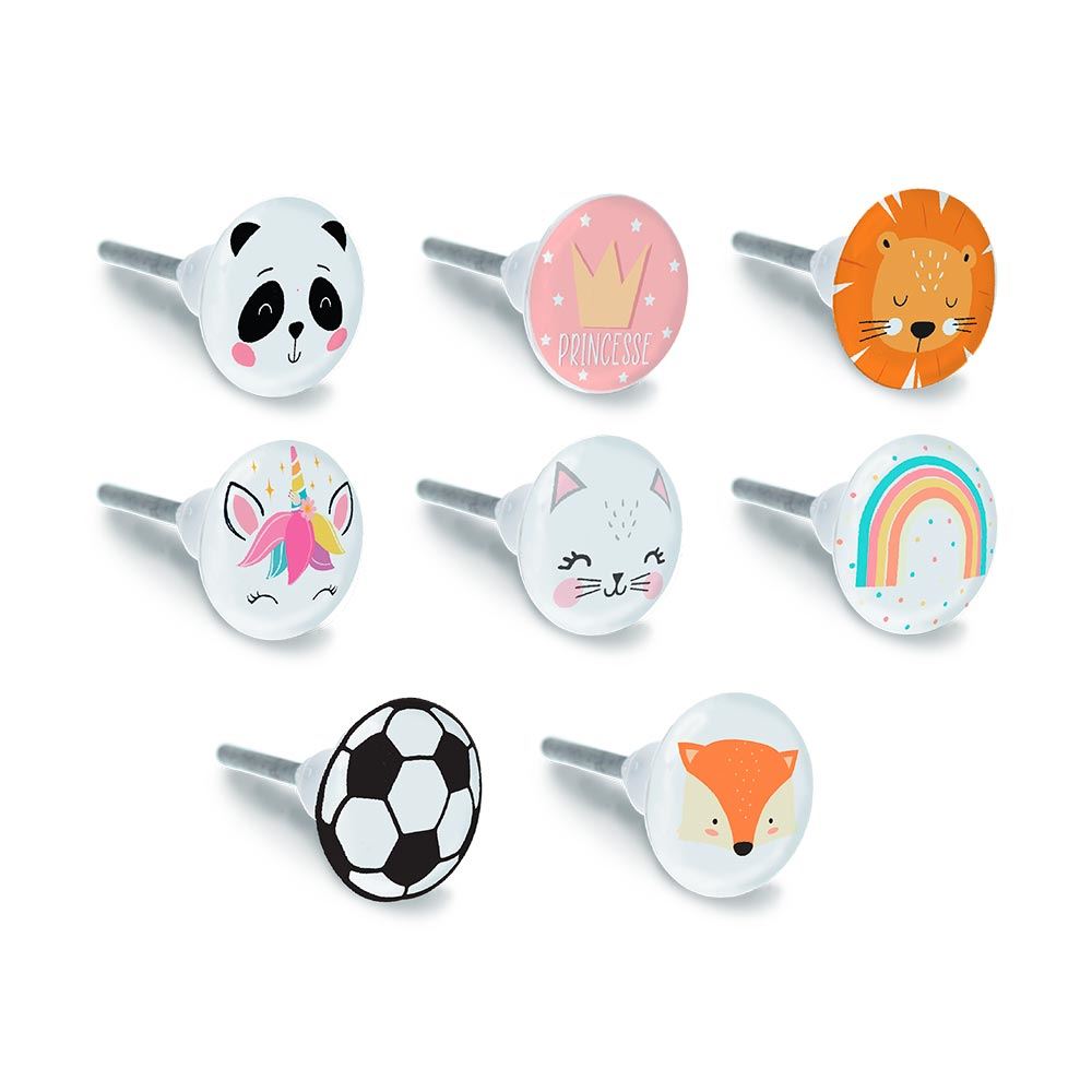 Bouton de meuble enfant 8mods /48pcs