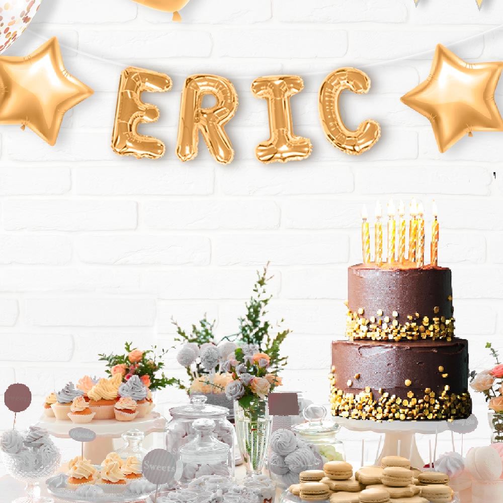 Ballon metallique dore e