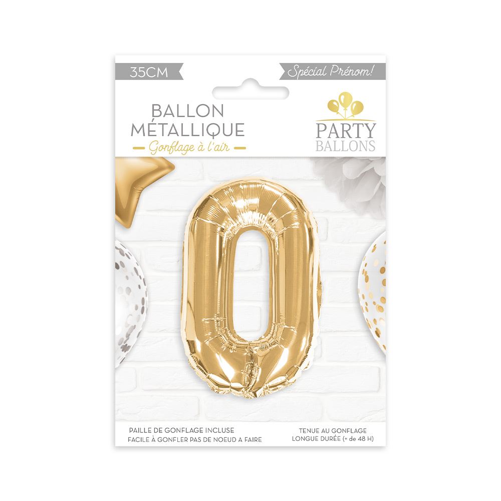 Ballon metallique dore o