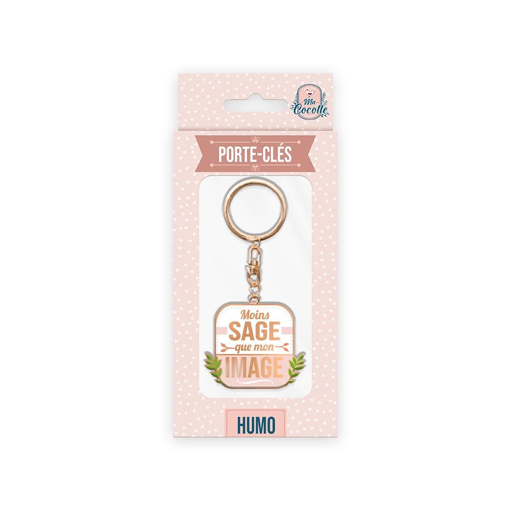 Porte cle cocotte "moins sage"