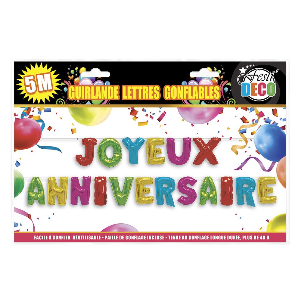 Guirlande mots anniversaire multi