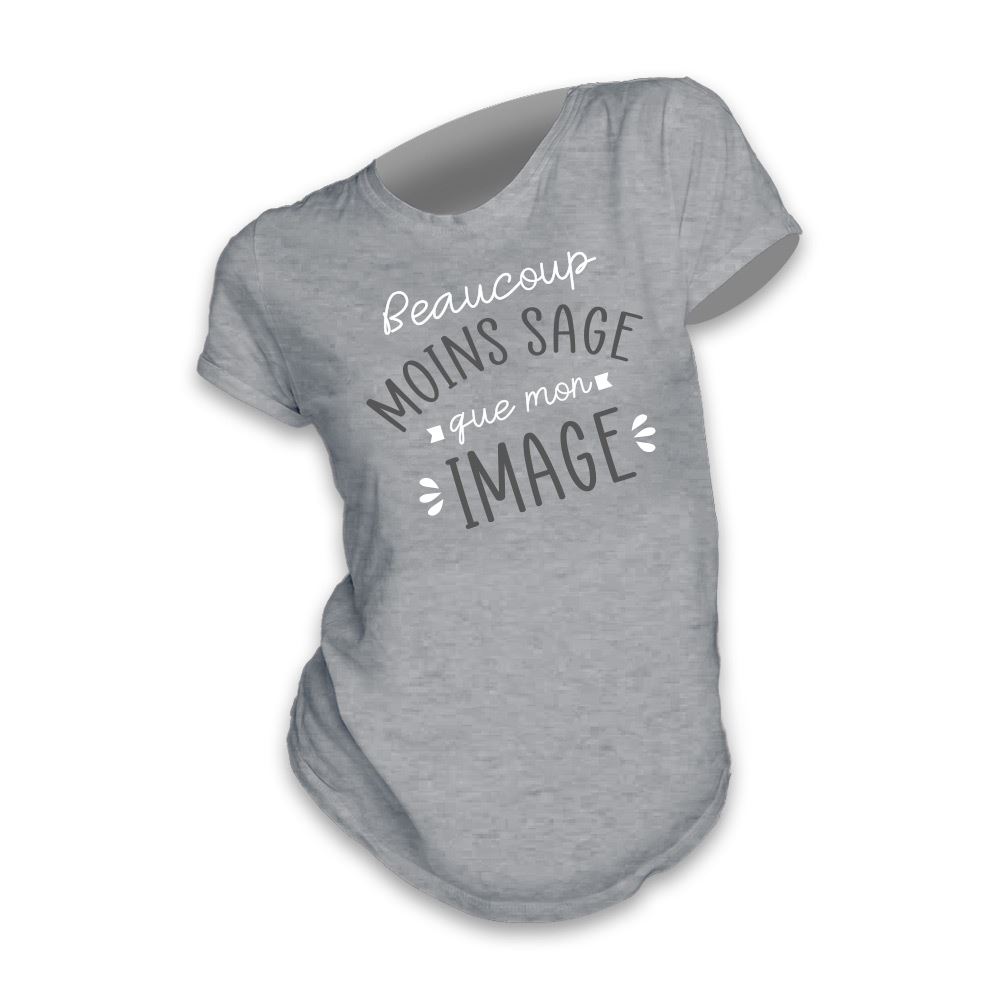 T shirt cocotte "moins sage" s
