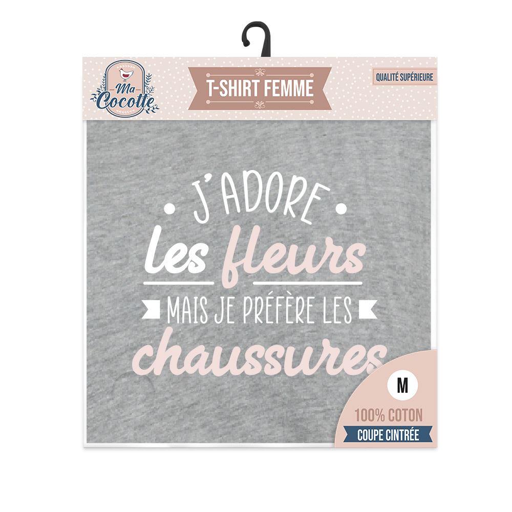 T shirt cocotte "j adore..." m