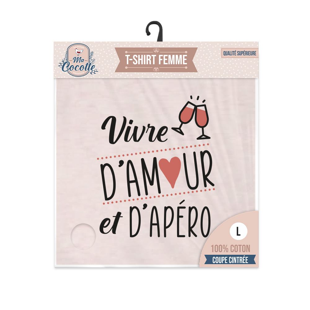 T shirt cocotte "vivre d amour" l