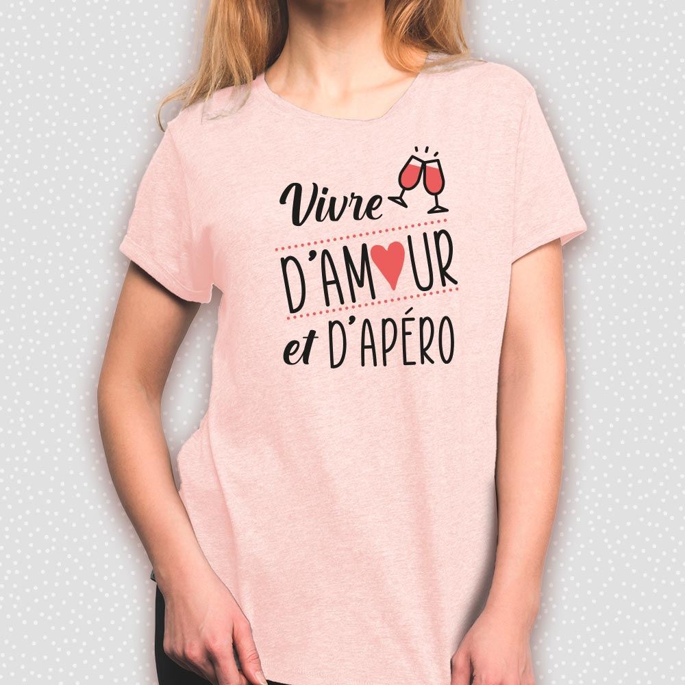 T shirt cocotte "vivre d amour" l