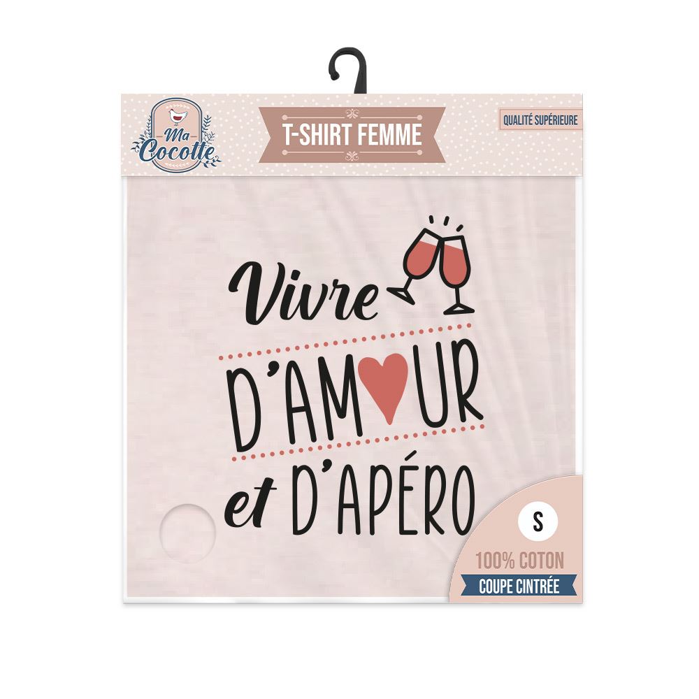 T shirt cocotte "vivre d amour" s