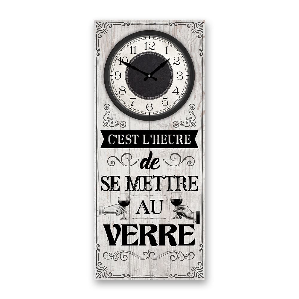 Horloge rect."se mettre au verre"