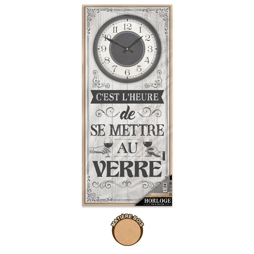 Horloge rect."se mettre au verre"