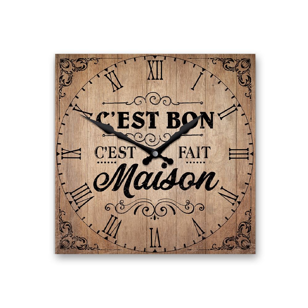 Horloge carree "fait maison"