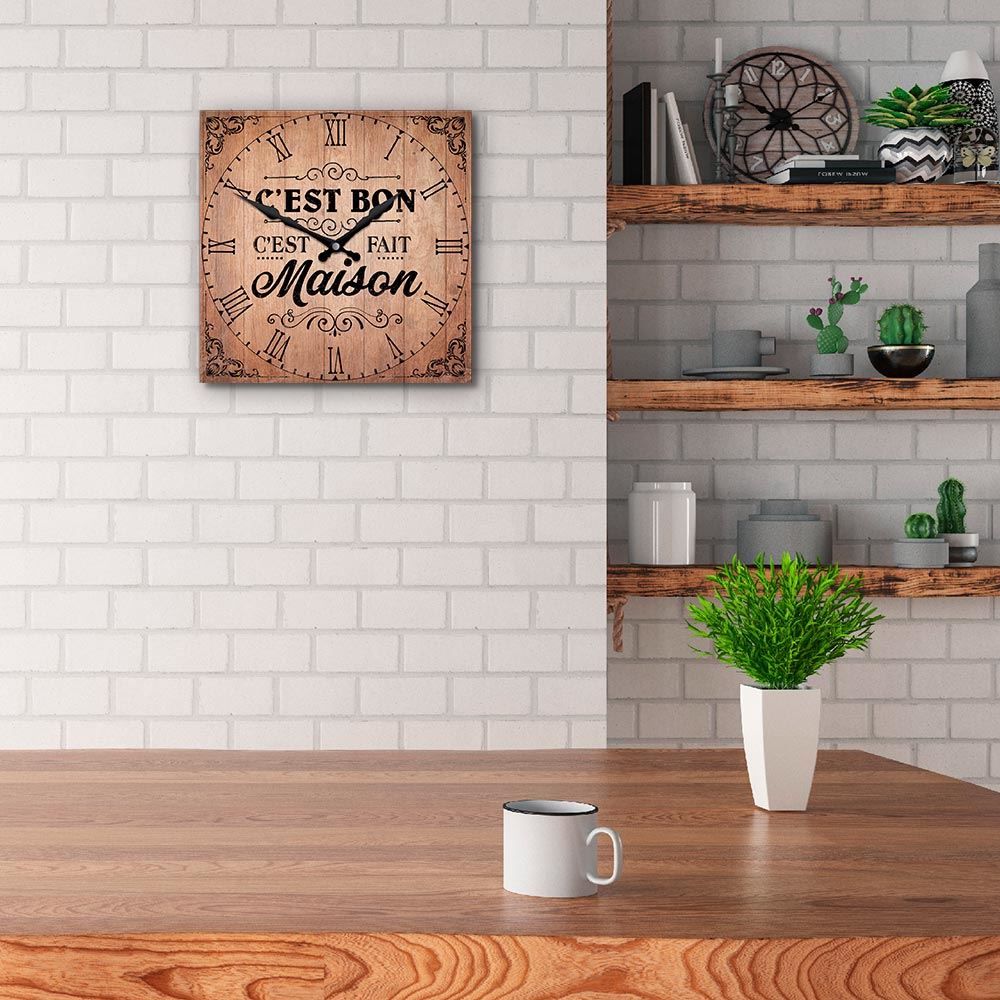 Horloge carree "fait maison"