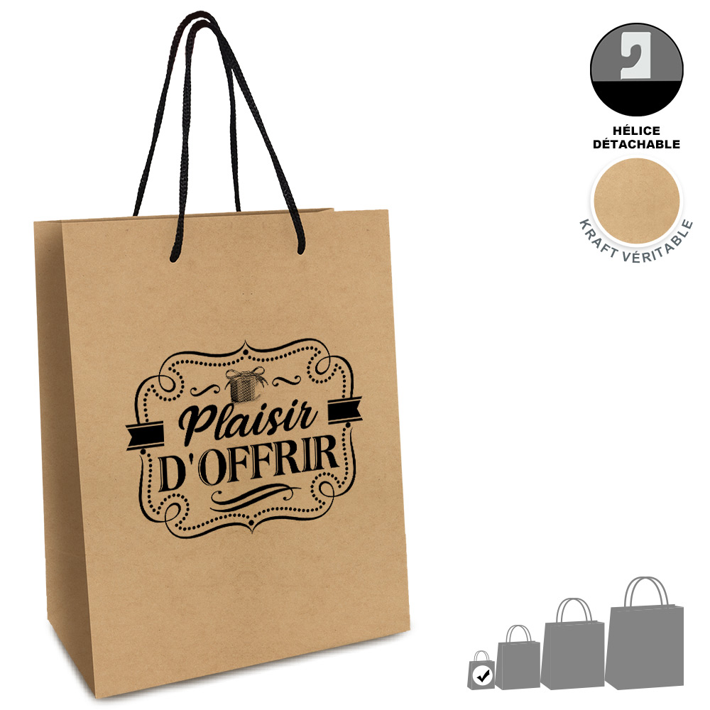 Mini pochette kraft plaisir d offrir/