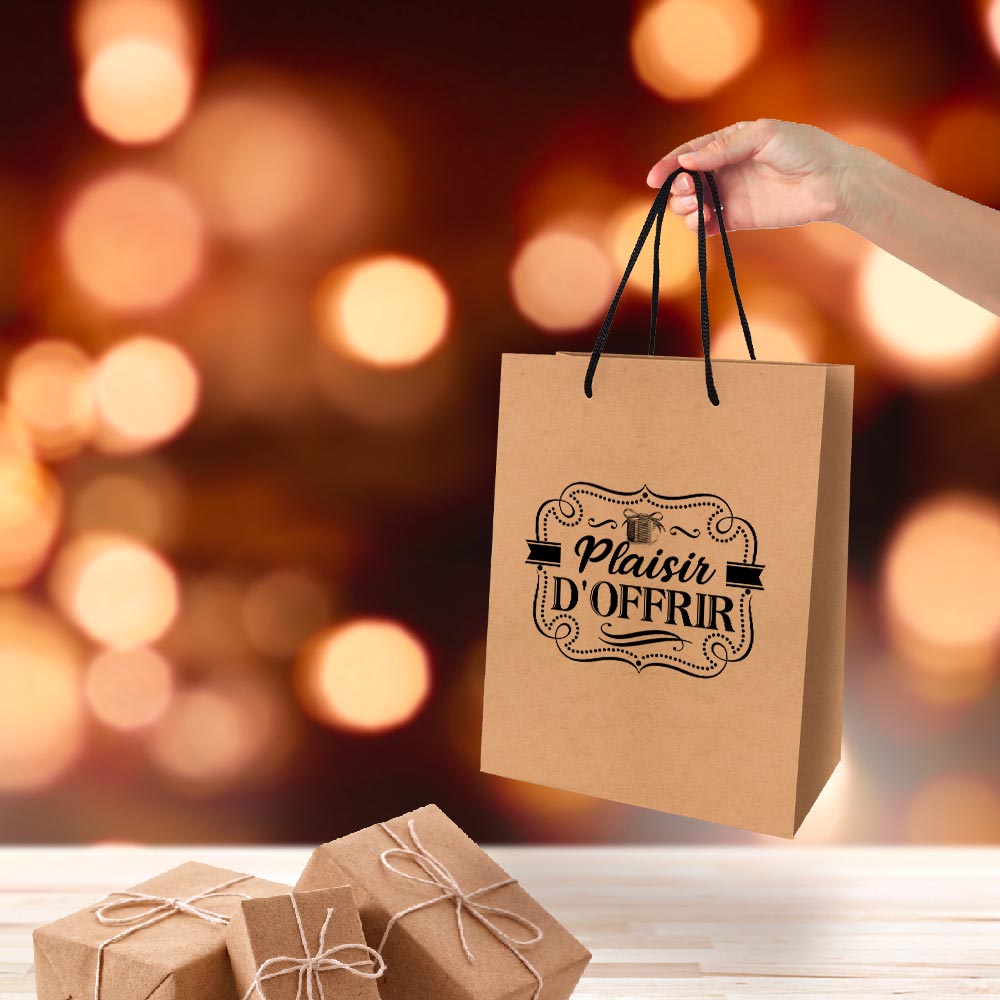 Pochette kraft mm "plaisir..."/