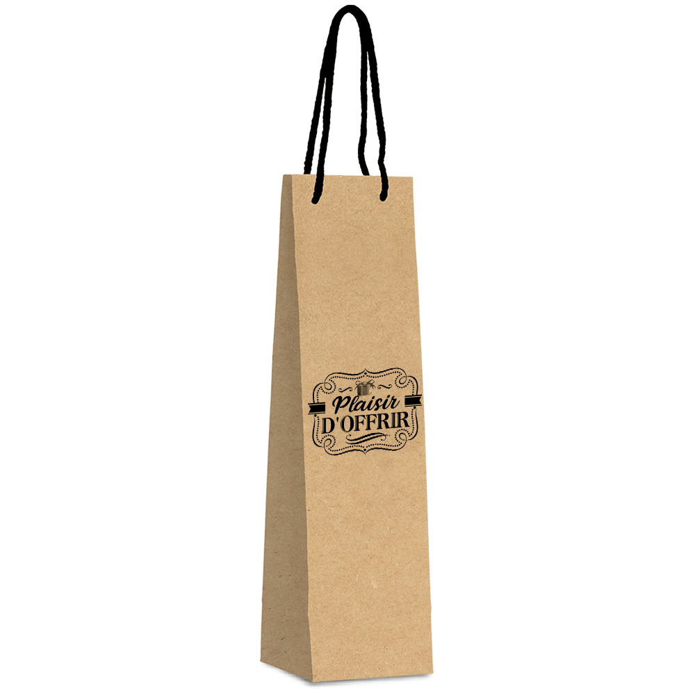 Pochette kraft vin "plaisir..."/