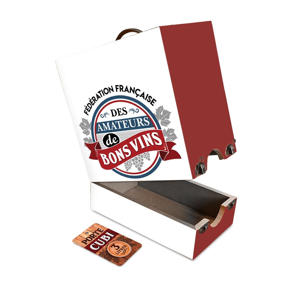 Porte cubi "amateurs bons vins"
