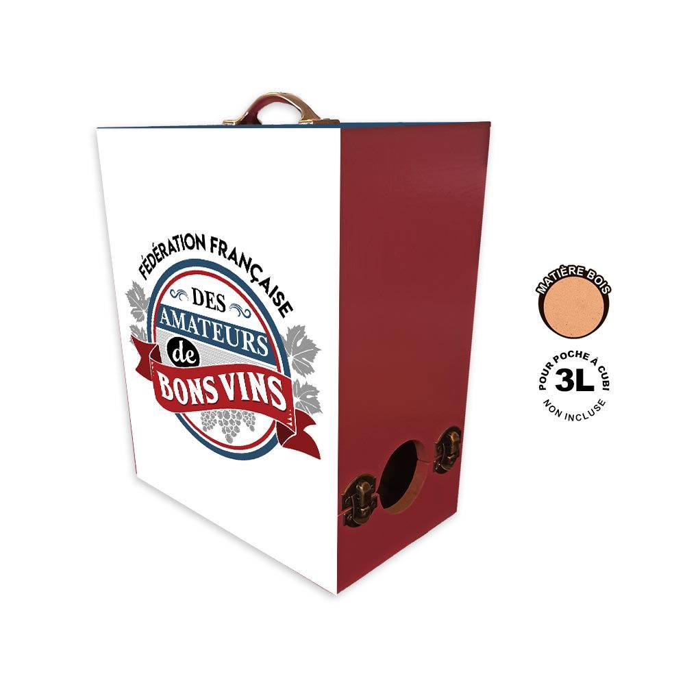Porte cubi "amateurs bons vins"