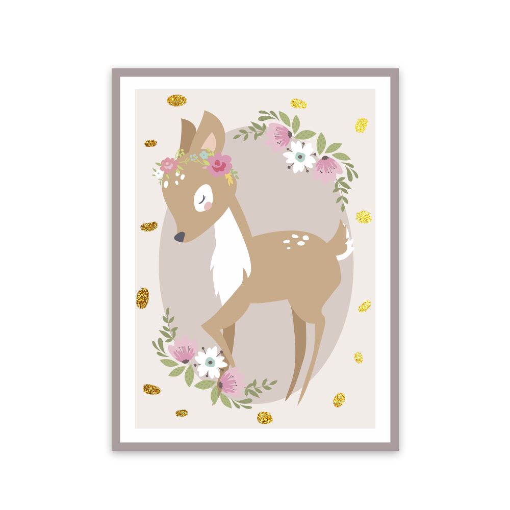 Toile biche 30x40cms
