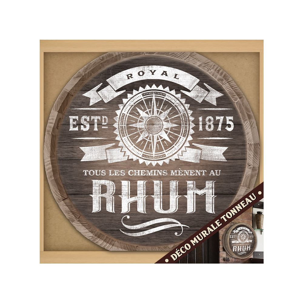 Deco murale tonneau "rhum"