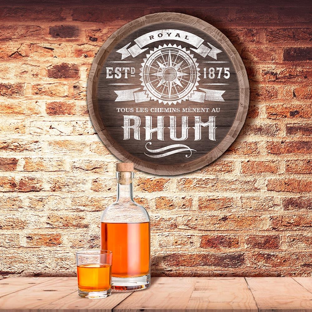 Deco murale tonneau "rhum"