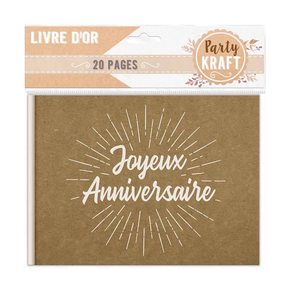 Livre d or party kraft
