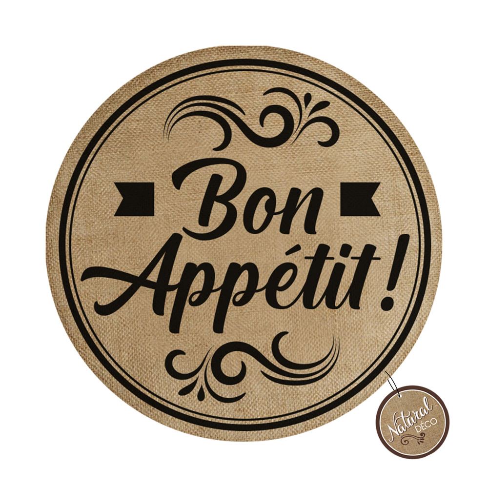 Set de table rond "bon appetit"