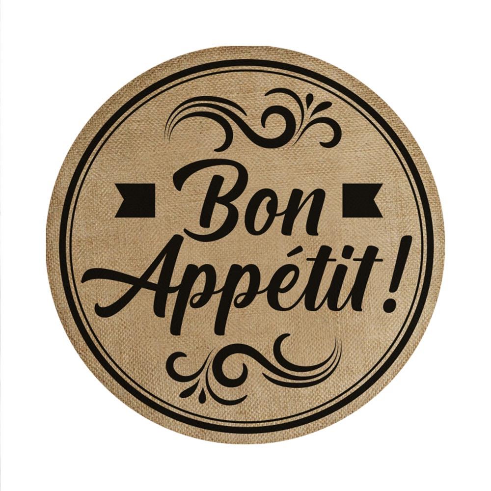 Set de table rond "bon appetit"