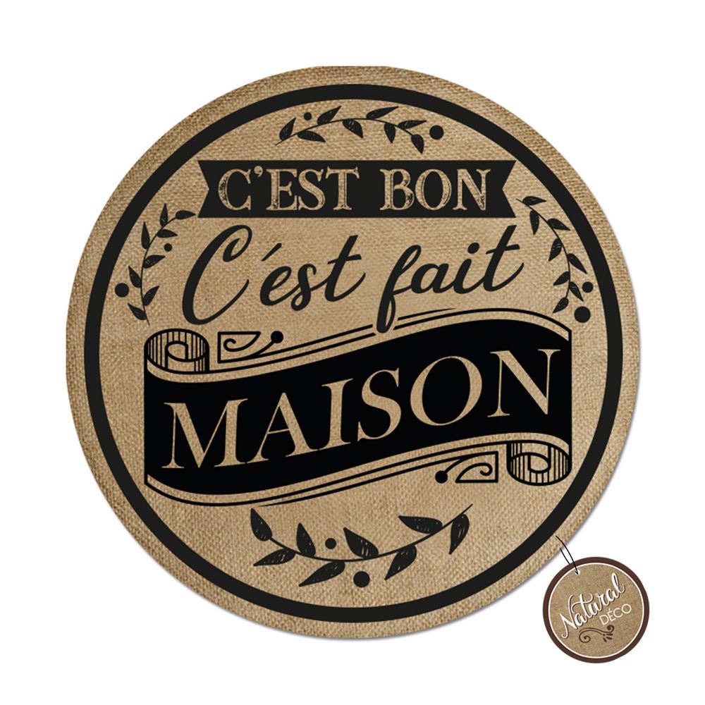 Set de table rond "fait maison"