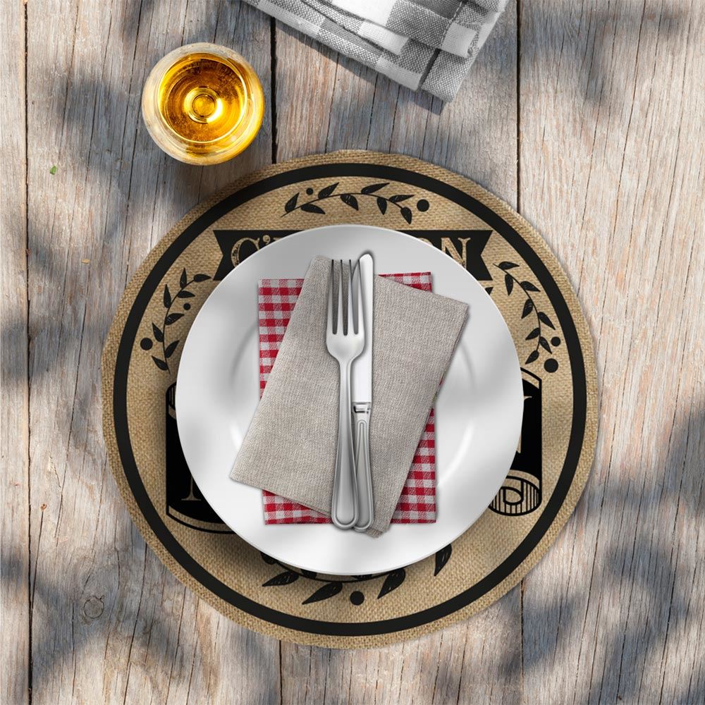 Set de table rond "fait maison"