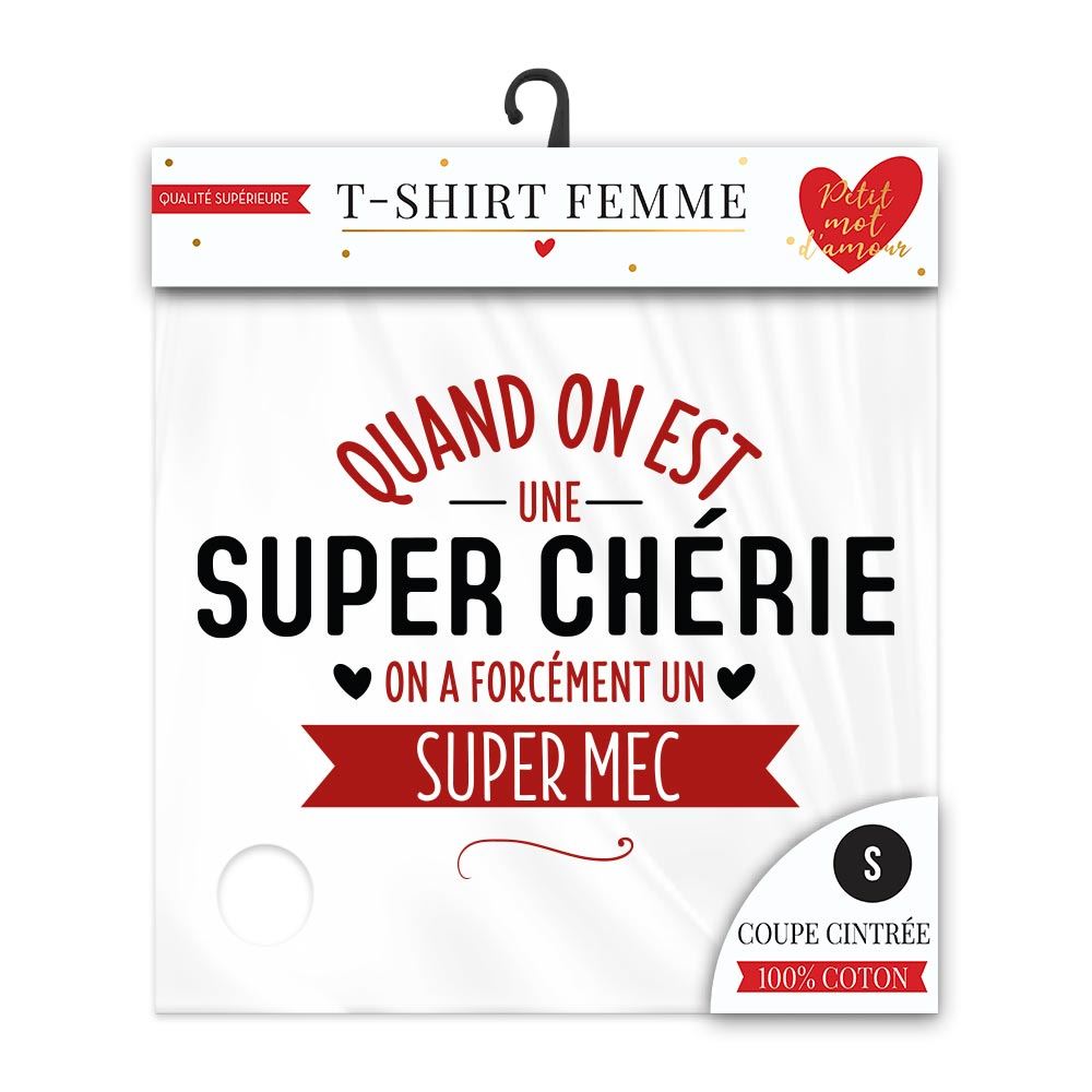 T shirt "super cherie/super mec"s