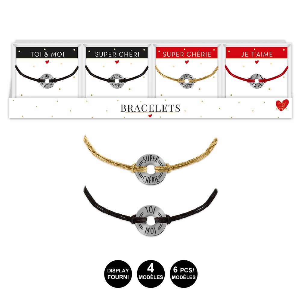 Bracelet amour 4mods /24pcs